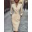 Women's French Style Elegant Professional Dress with Belt - Long Sleeve Slim-Fit Pencil, Waist Accent for Office, Weddings & Parties - Machine Washable All-Season Formal Attire