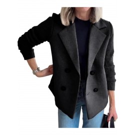 Women'S Lightweight Tailored Blazer Jacket - Structured Lapel Collar & Button Front Closure, H-Line Silhouette with Lapel Collar & Structured Waist, All-Season Casual to Formal Coat for Business, Office, Casual Attire - Solid Color Tailored Fit (No