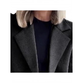Women'S Lightweight Tailored Blazer Jacket - Structured Lapel Collar & Button Front Closure, H-Line Silhouette with Lapel Collar & Structured Waist, All-Season Casual to Formal Coat for Business, Office, Casual Attire - Solid Color Tailored Fit (No