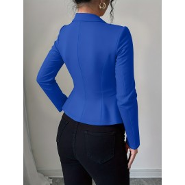 Spring and Autumn new fashion temperament elegant commuting versatile buttons ladies blazer tops