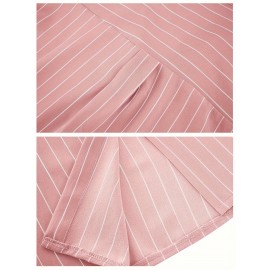 Womens Long Sleeve Button Shirt Blouse Loose Fit Casual V-Neck Tops