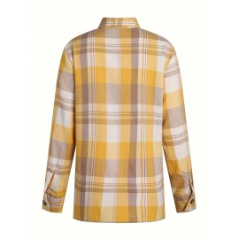 Pink Gingham Shirt | Casual Lapel Collar, Button Details, Summer Shirting